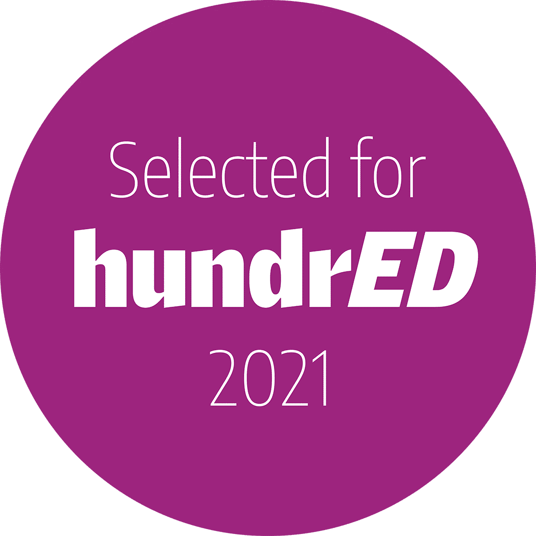 Selected for hundred 2021 purple logo