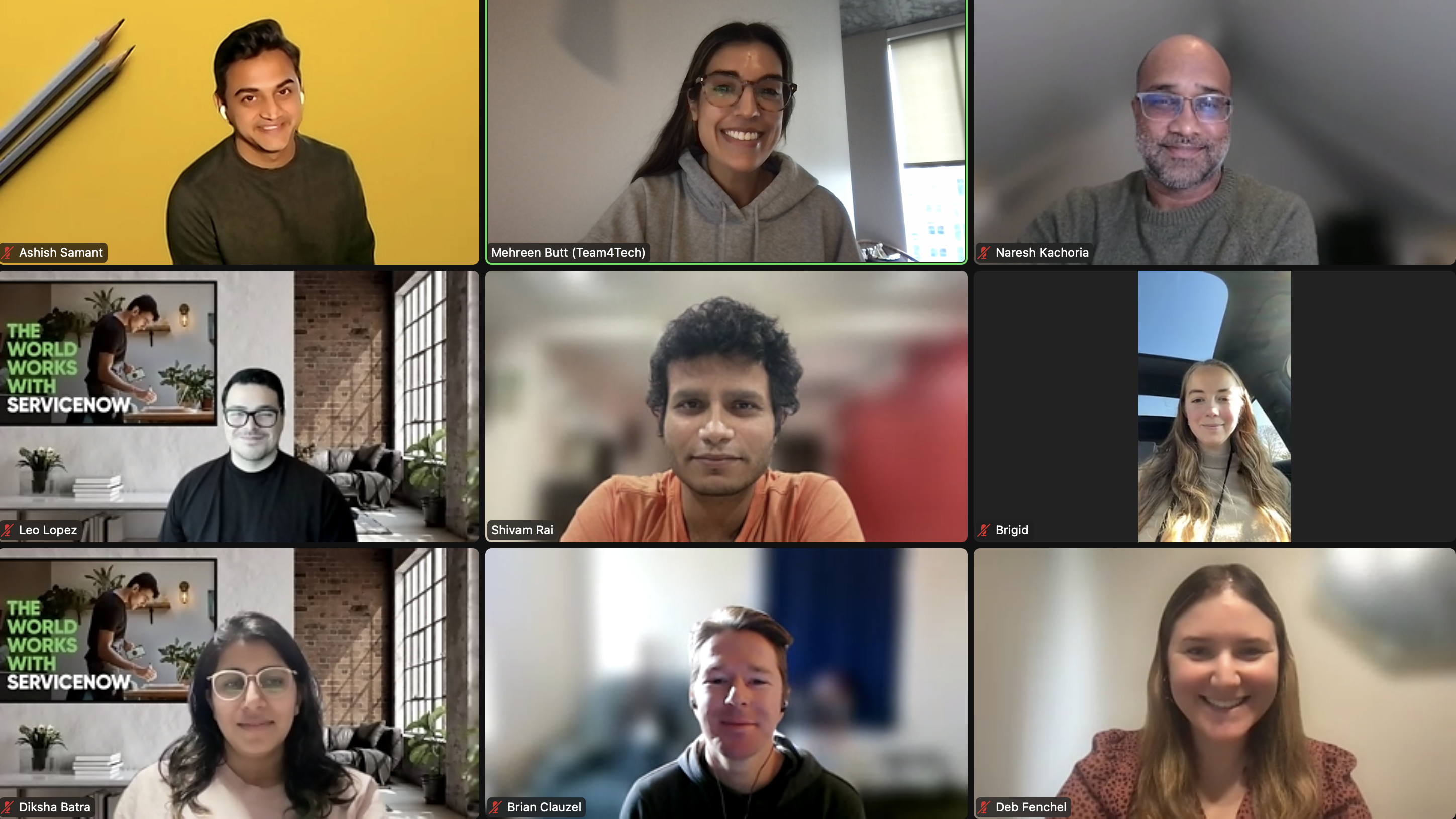 Virtual volunteers smile in online meeting as they helped build organizational capacity to support NGO work on inner development for youth in underserved areas
